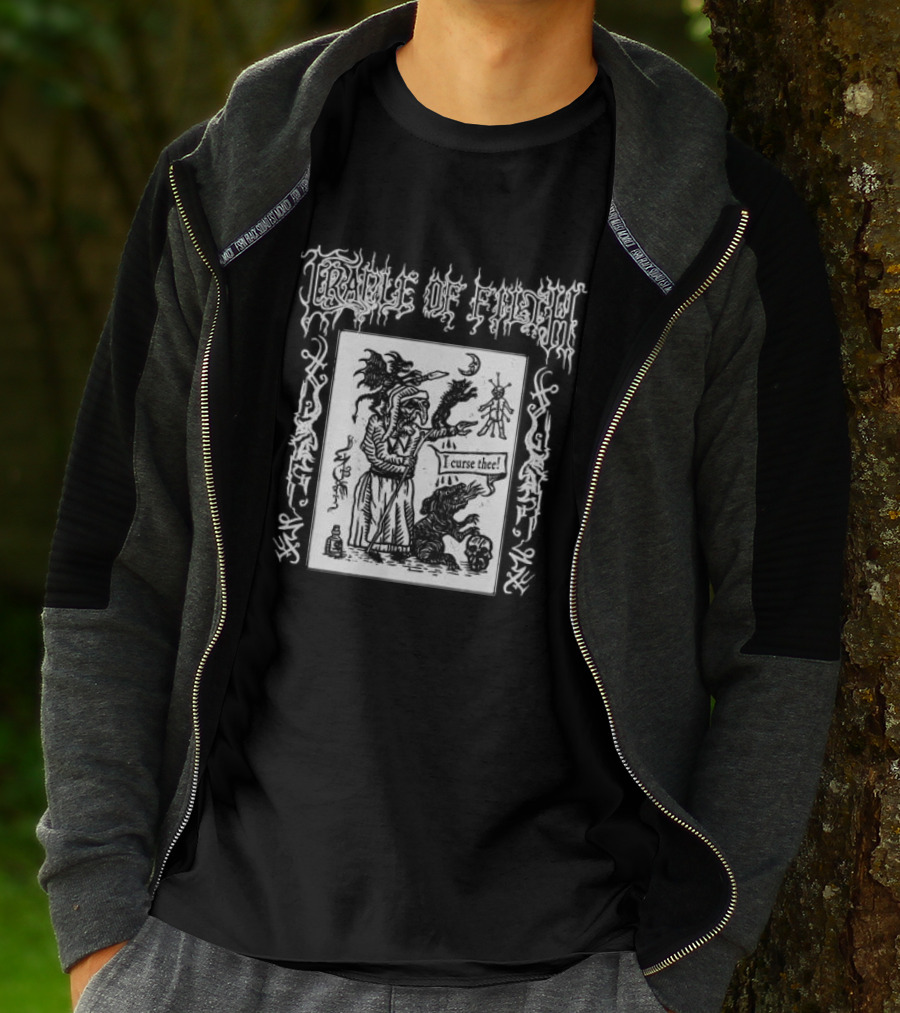 Cradle Of Filth Gothic Halloween I Curse Thee Black T-Shirt