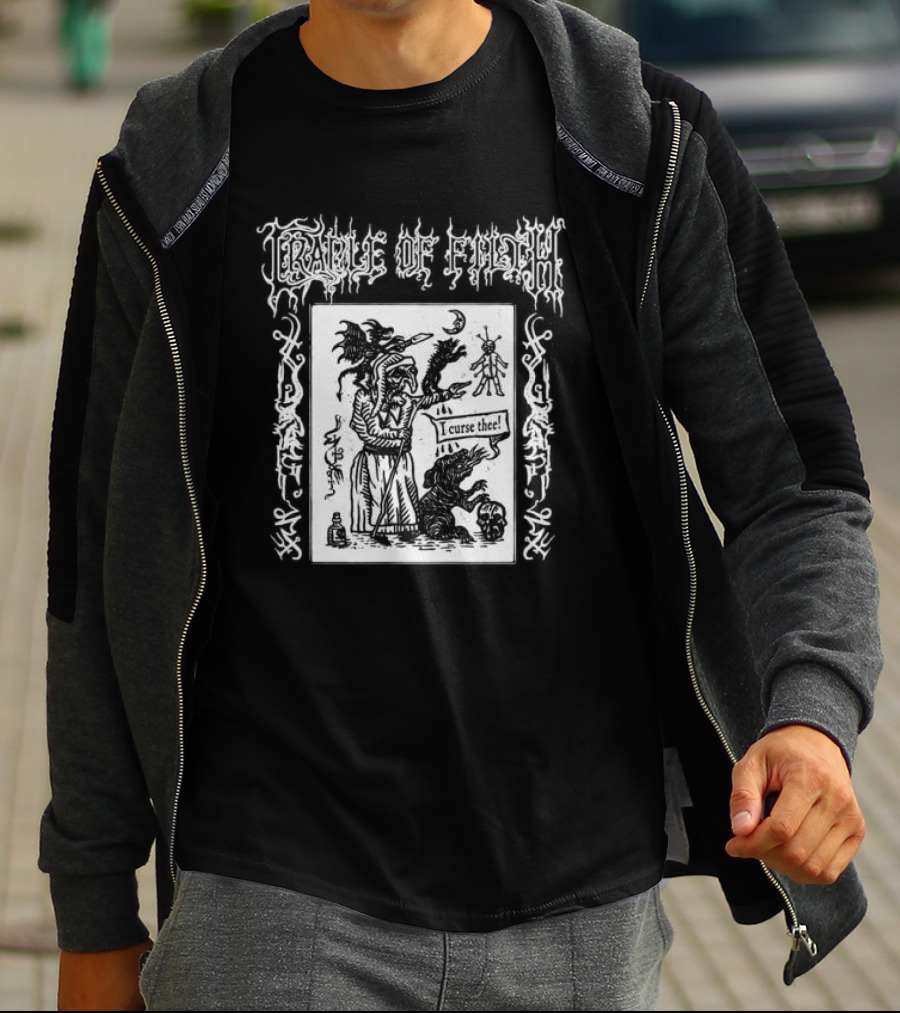 Cradle Of Filth Gothic Halloween I Curse Thee Black T-Shirt