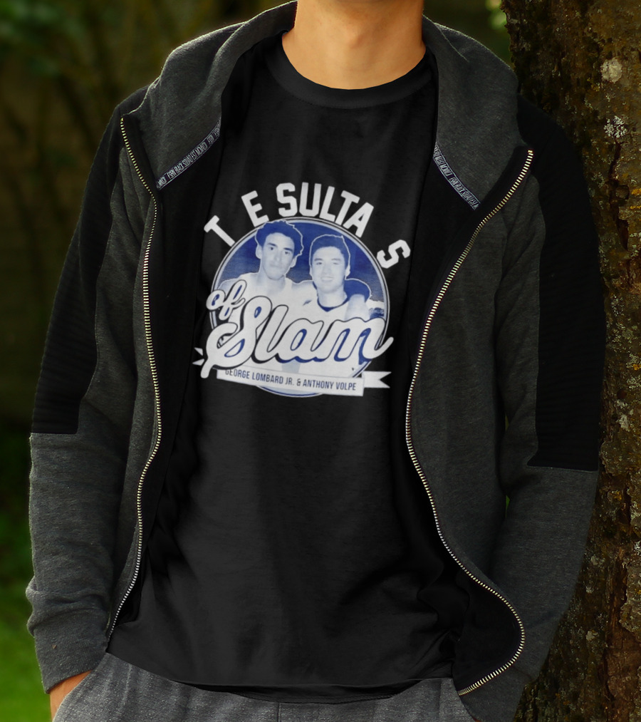 New York Yankees The Sultans Of Slam George Lombard Jr. Anthony Volpe T-Shirt