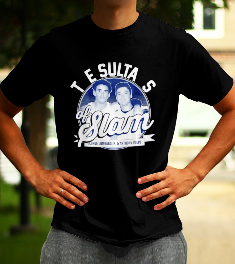 New York Yankees The Sultans Of Slam George Lombard Jr. Anthony Volpe T-Shirt