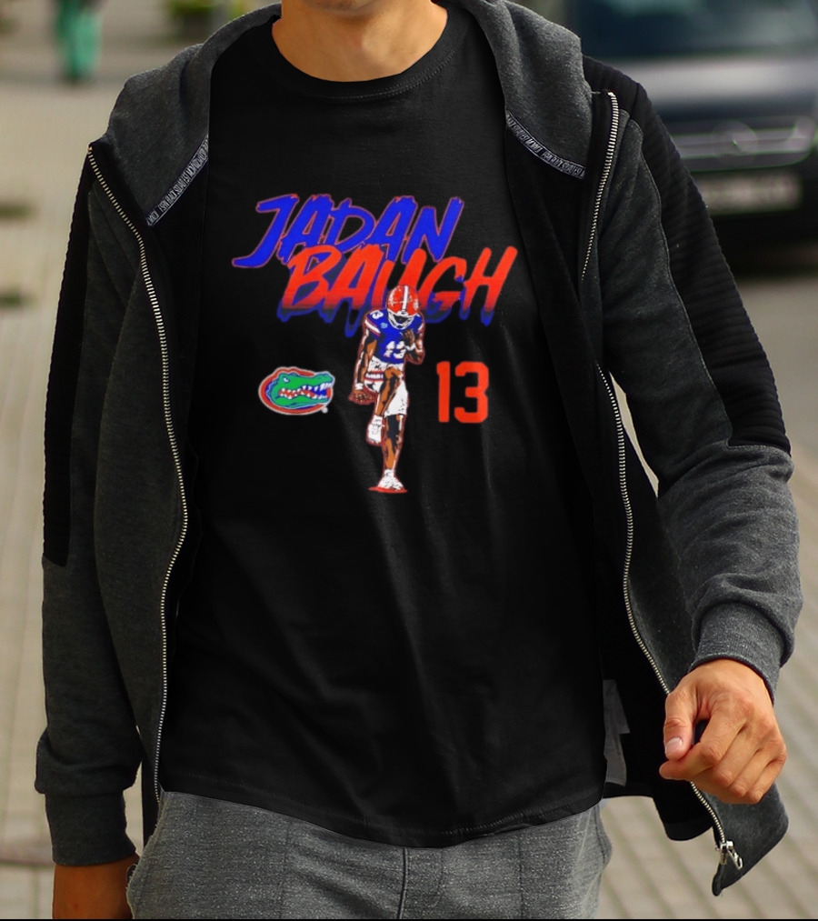 Florida Gators Jadan Baugh 13 Player Pose With Team T-Shirt