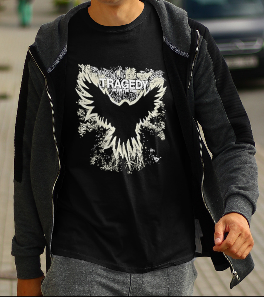 Original Tragedy Band Enter The Void Raven Bird Wings Spread T-Shirt