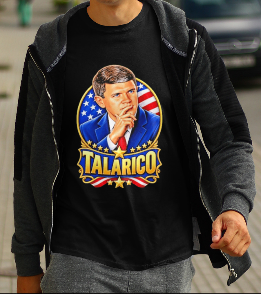 Talarico Presidential Style With American Flag T-Shirt