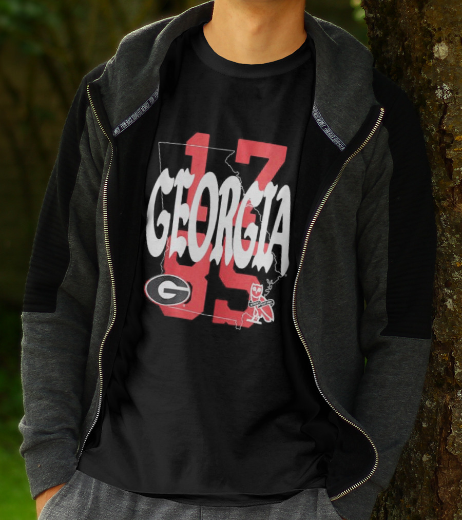 Georgia Bulldogs 13 Campus Store Ovo Black T-Shirt