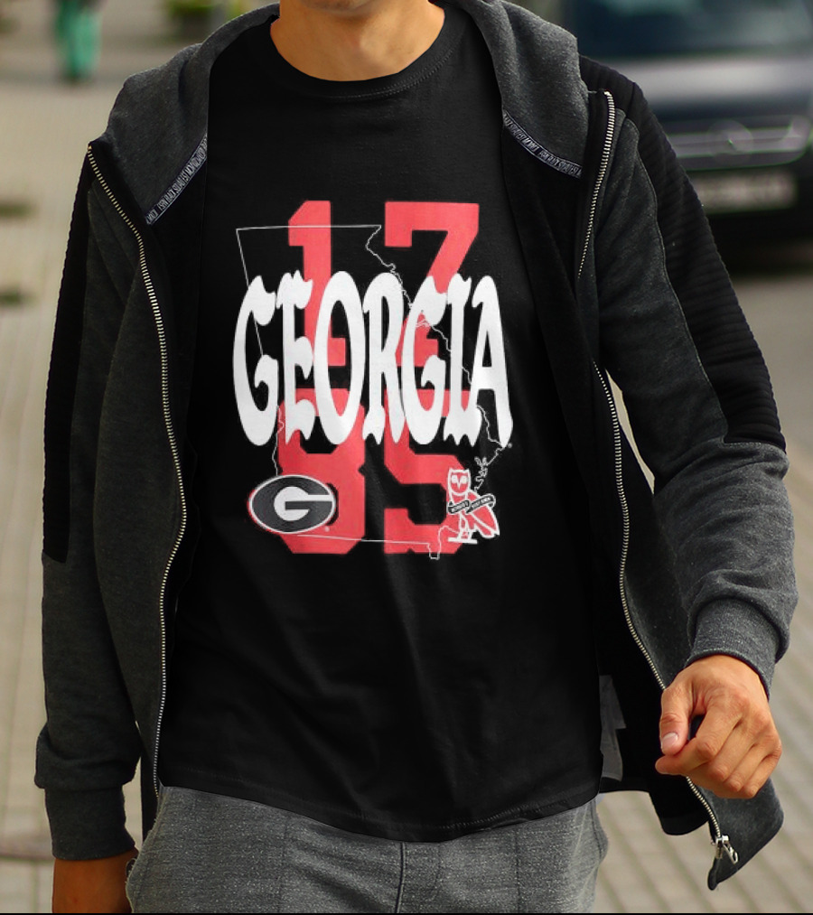 Georgia Bulldogs 13 Campus Store Ovo Black T-Shirt
