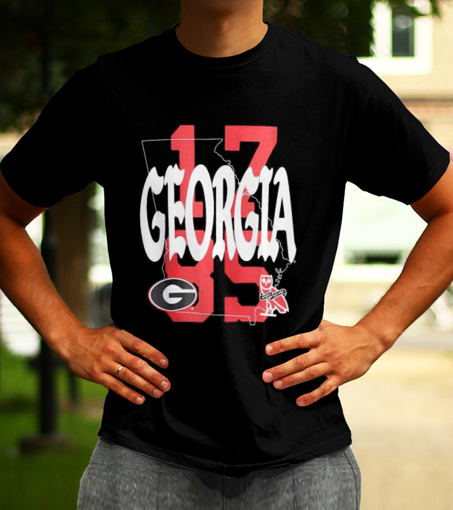 Georgia Bulldogs 13 Campus Store Ovo Black T-Shirt
