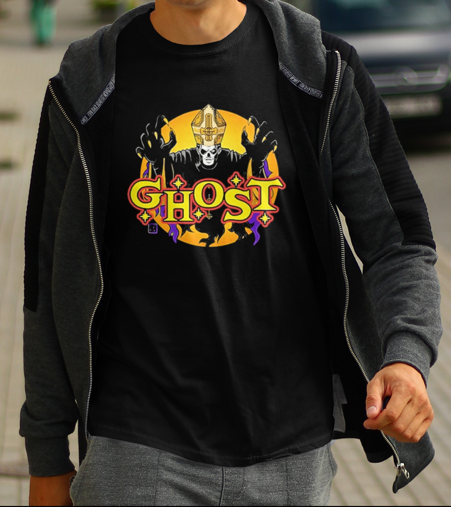 Ghost Band Spirit Halloween Collaboration Skull And Cross T-Shirt
