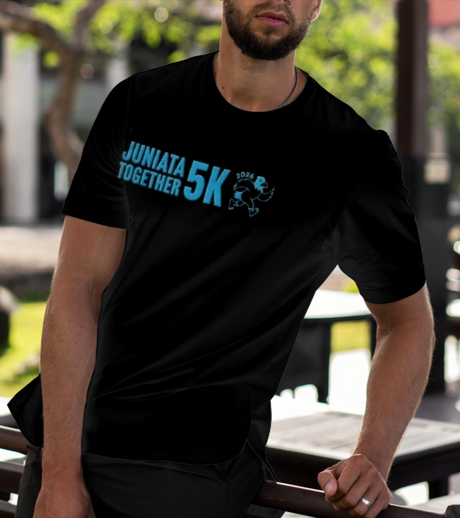 Juniata Together 5k 2026 Cartoon Running Eagle T-Shirt