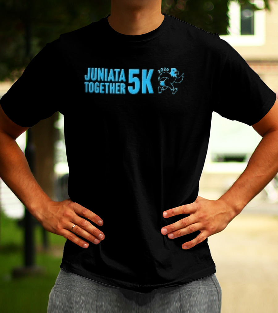 Juniata Together 5k 2026 Cartoon Running Eagle T-Shirt