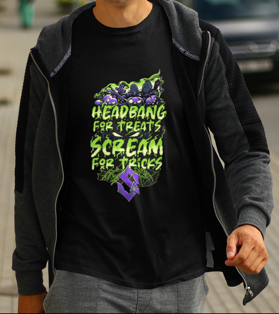 Sabaton Store Headbang For Treats Scream For Tricks Halloween T-Shirt