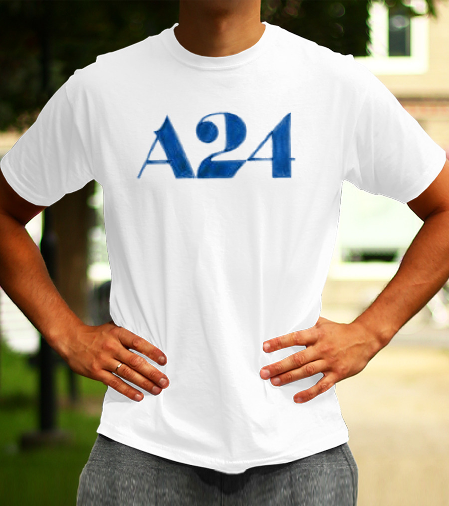 A24 Blue Watercolor Texture T-Shirt
