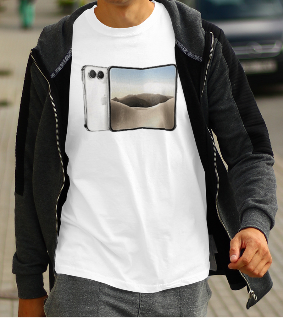 Apple Foldable Smartphone Concept Desert Landscape Screen T-Shirt