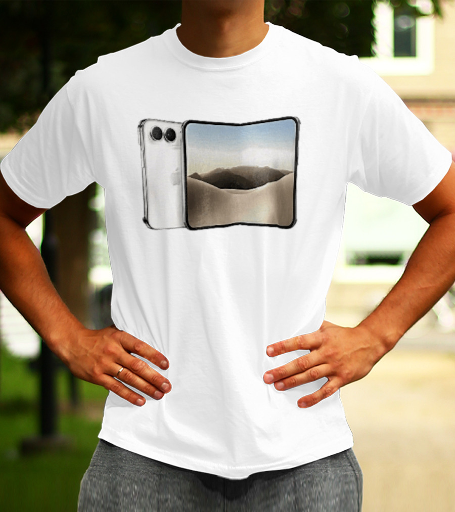 Apple Foldable Smartphone Concept Desert Landscape Screen T-Shirt