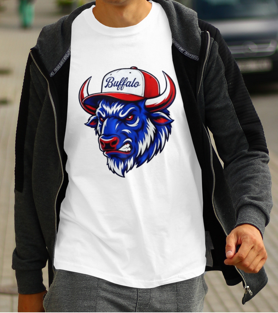Buffalo Bison Bull Hat Sports T-Shirt