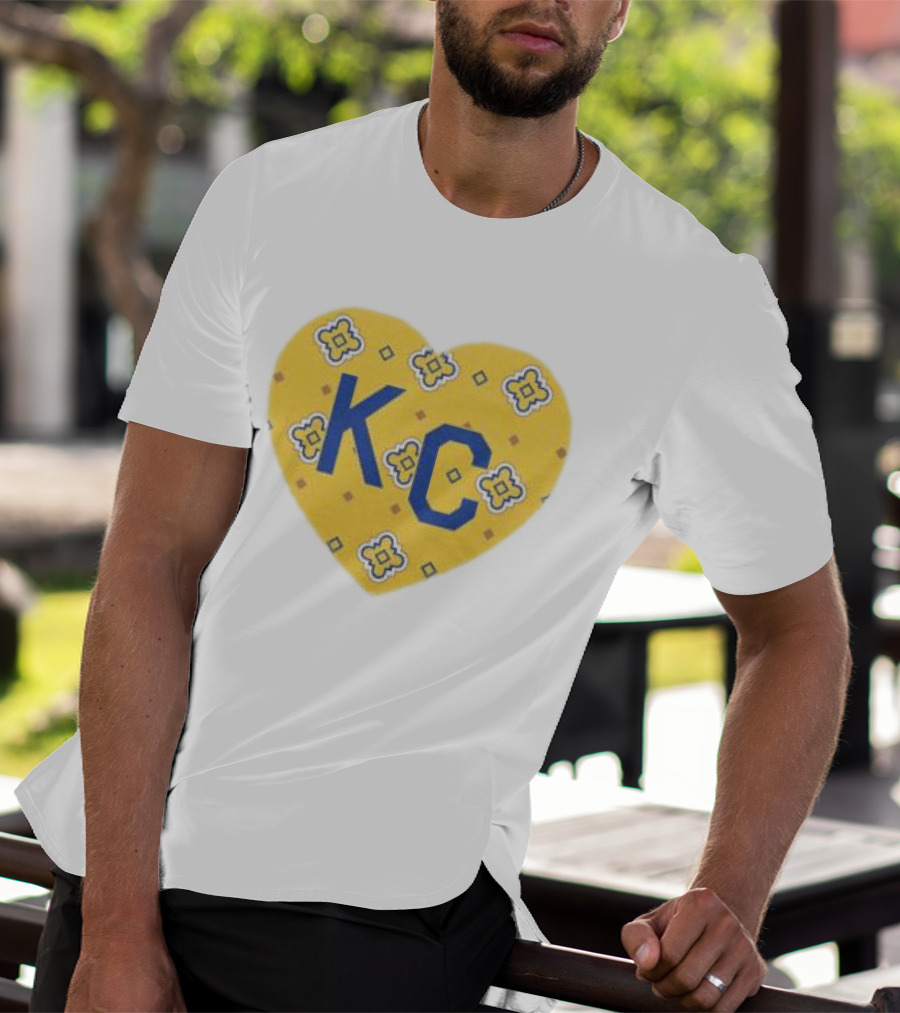 Charlie Hustle KC Heart Plaza Fair Mosaic White T-Shirt