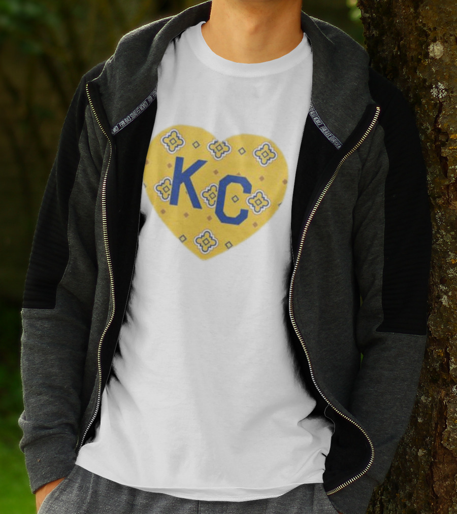 Charlie Hustle KC Heart Plaza Fair Mosaic White T-Shirt