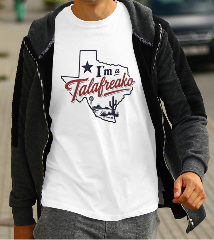 I'm A Talafreako James Talarico Texas Map Star Cactus T-Shirt