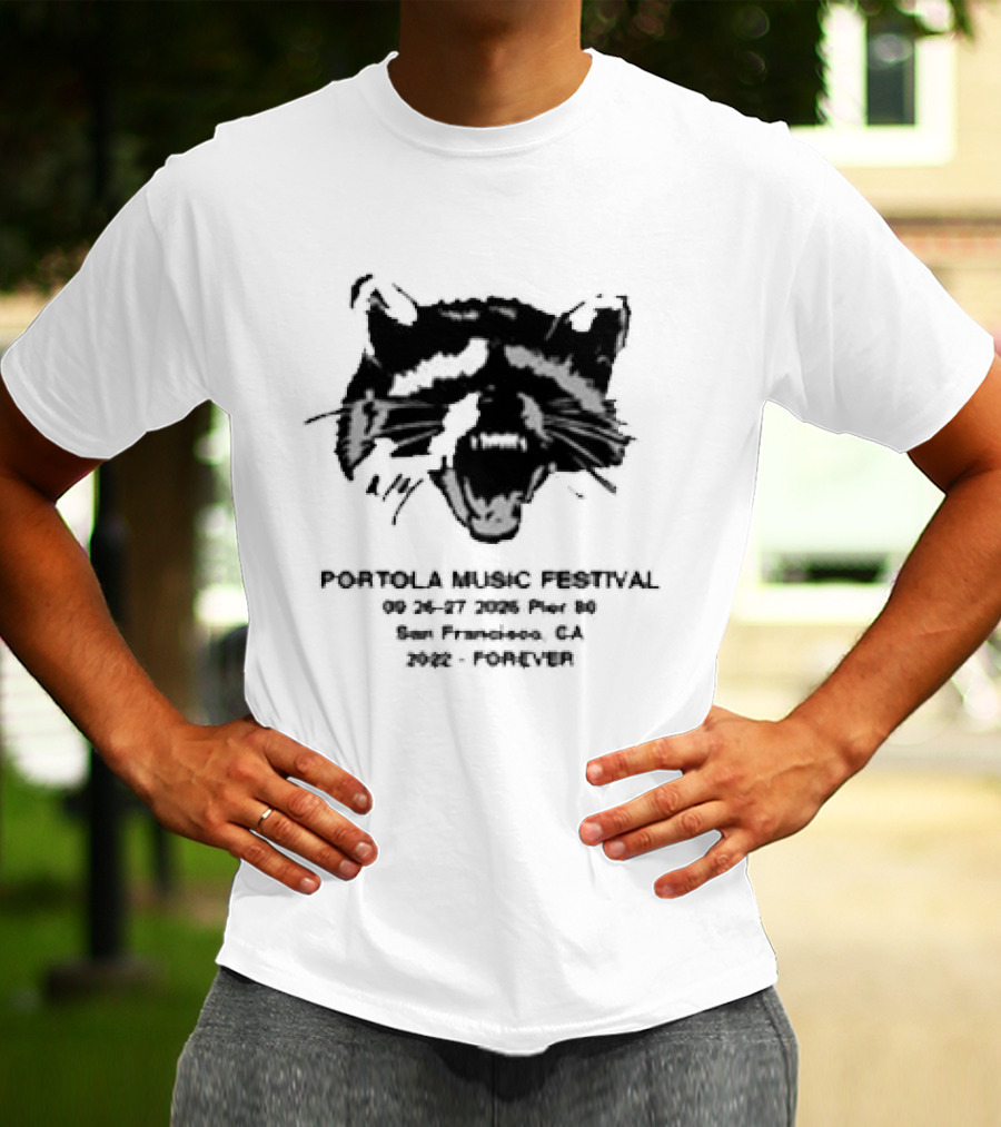 Portola Music Festival Forever Feral 2026 Lineup Cat T-Shirt