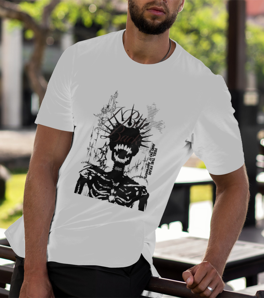 Swixxz Bite Back Jumbo Skeleton Cross T-Shirt