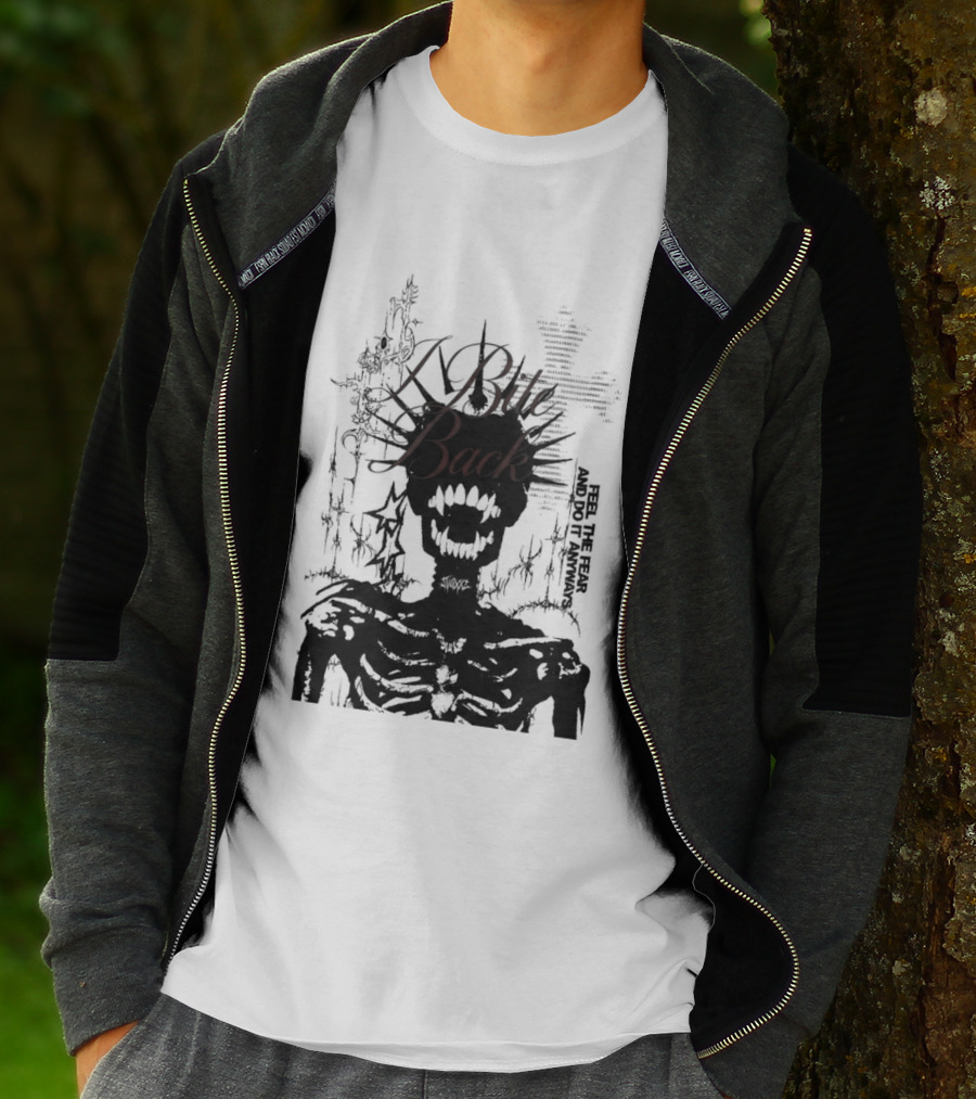 Swixxz Bite Back Jumbo Skeleton Cross T-Shirt