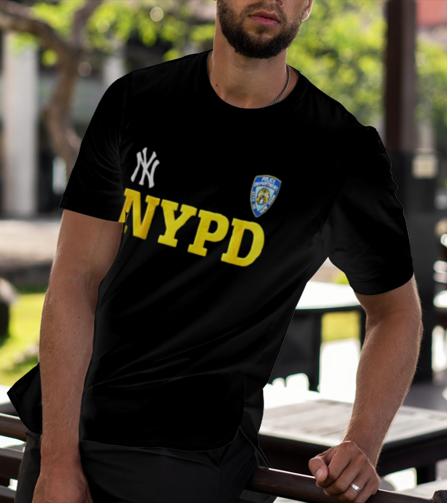 2026 New York Yankees NYPD Collaboration NY Logo And Police T-Shirt