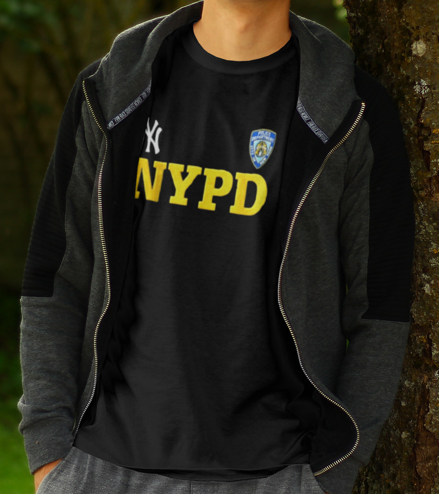 2026 New York Yankees NYPD Collaboration NY Logo And Police T-Shirt