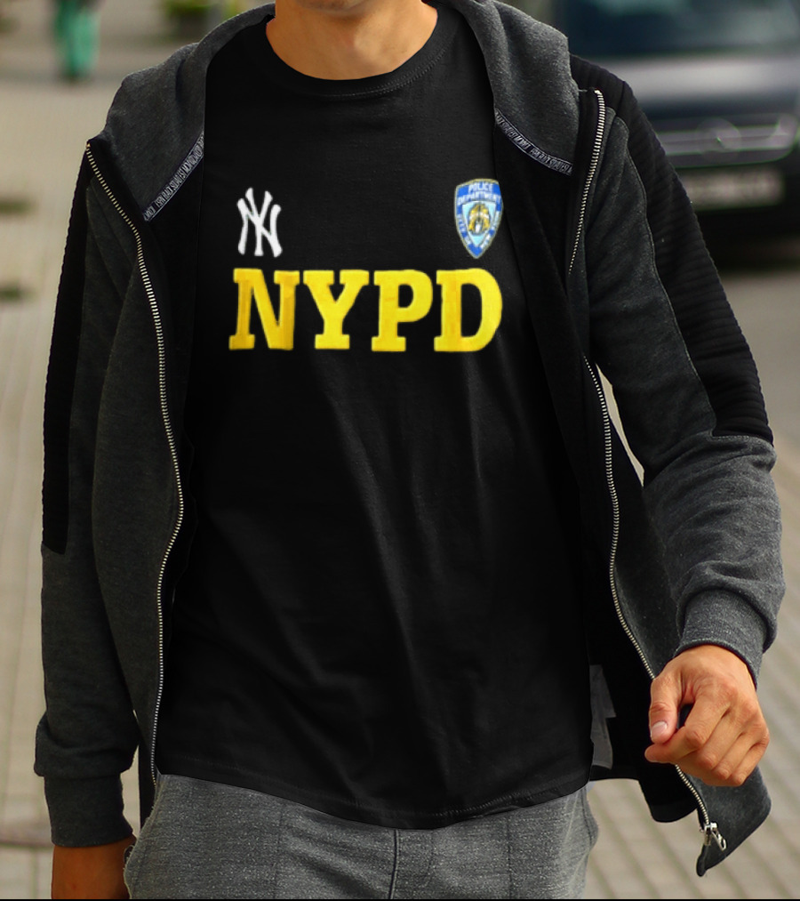 2026 New York Yankees NYPD Collaboration NY Logo And Police T-Shirt