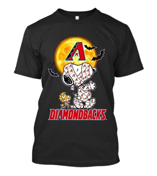Arizona Diamondbacks Snoopy Woodstock Mummy Halloween Moon Bats T-Shirt
