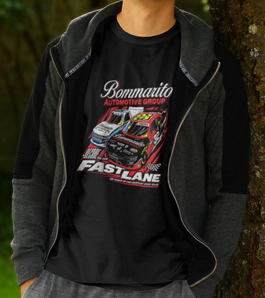 Bommarito Automotive Group Decade Fast Lane Anderson 10 Years Partnership 2016 2026 Race Cars T-Shirt
