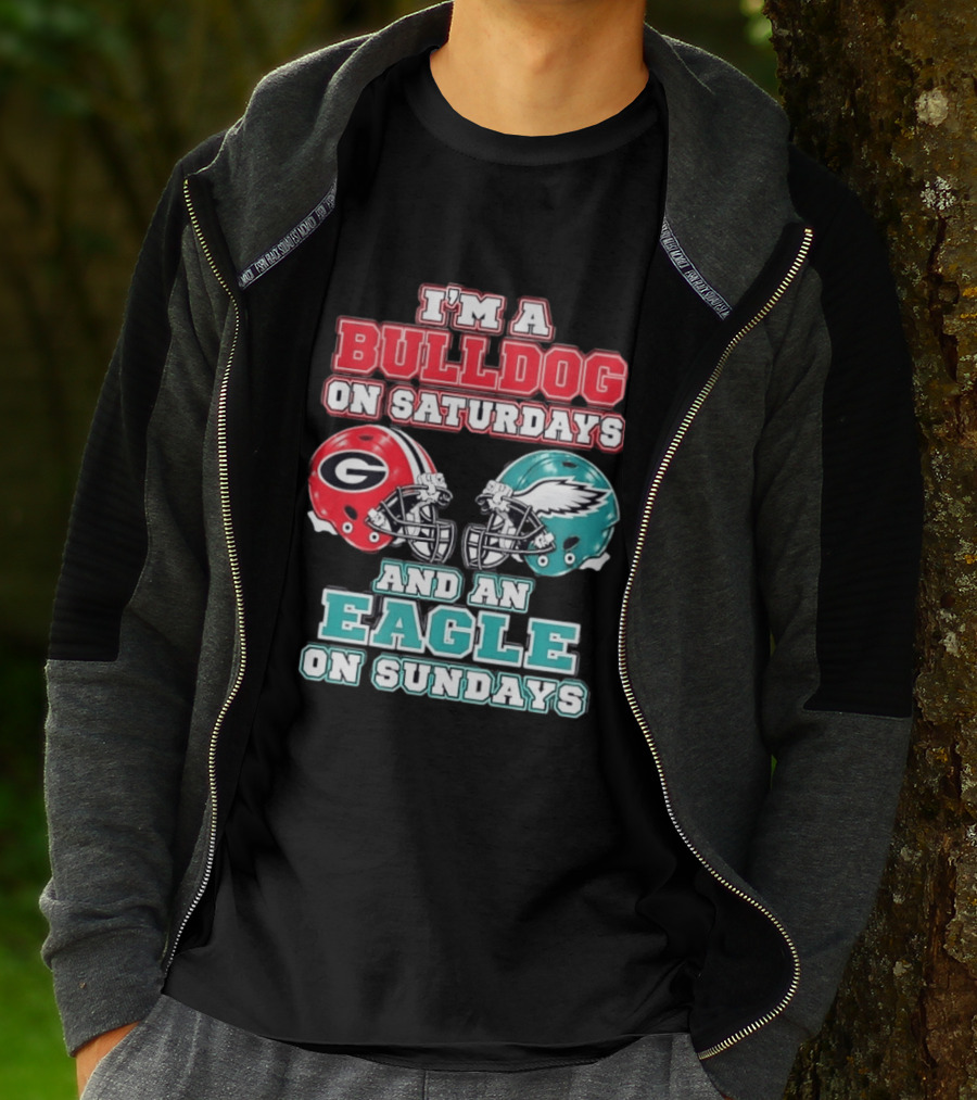 I'm A Bulldog On Saturdays Georgia Eagles Sundays T-Shirt