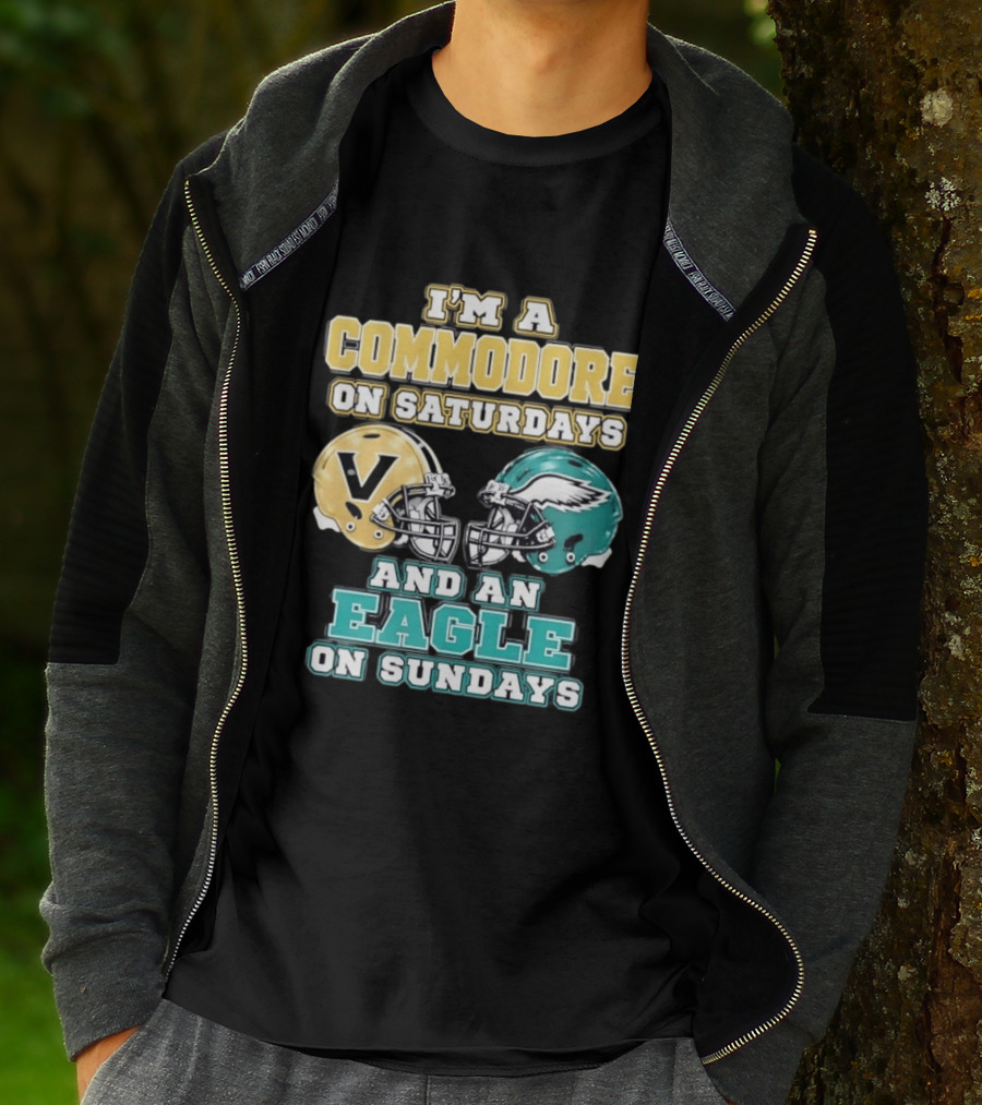 I'm A Commodore On Saturdays And An Eagle On Sundays Football Fan Pride T-Shirt