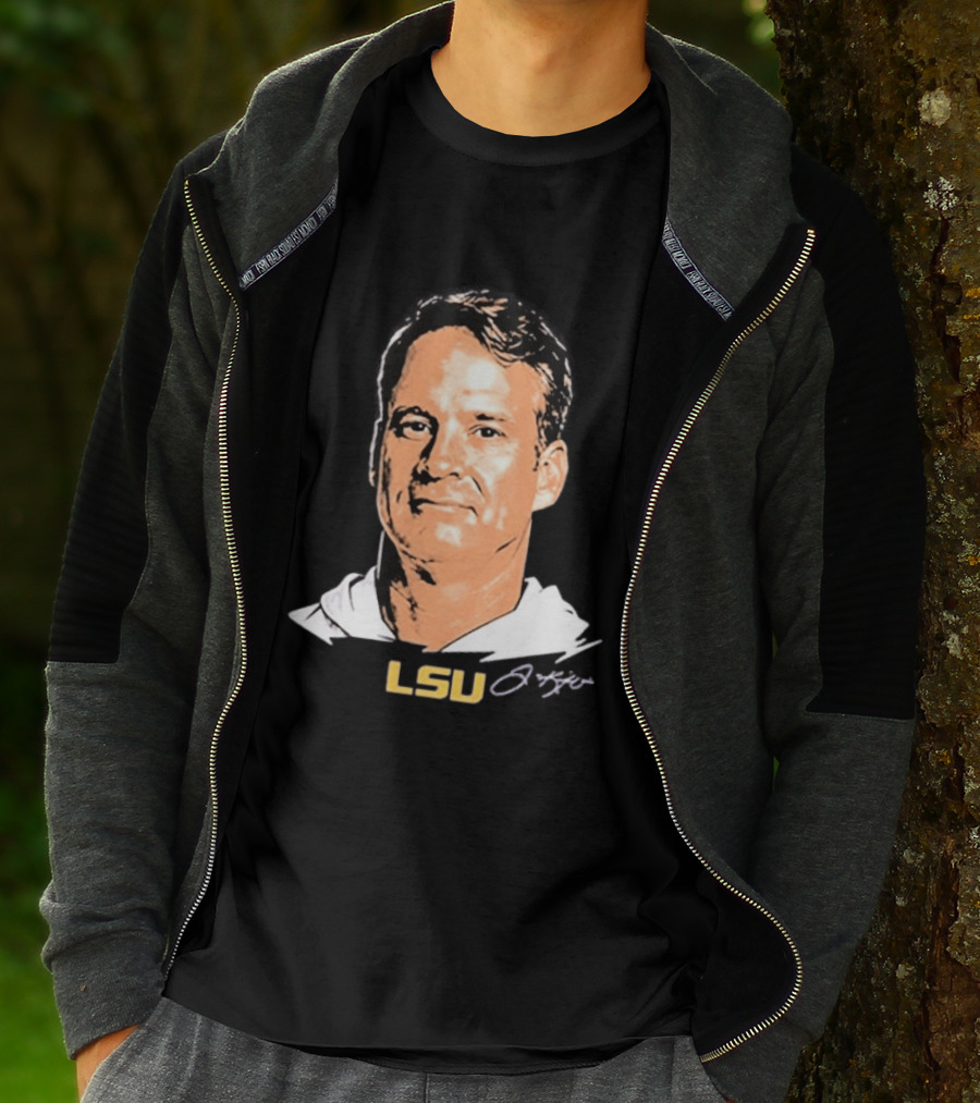 Lane Kiffin LSU Tigers Signature Big Head T-Shirt