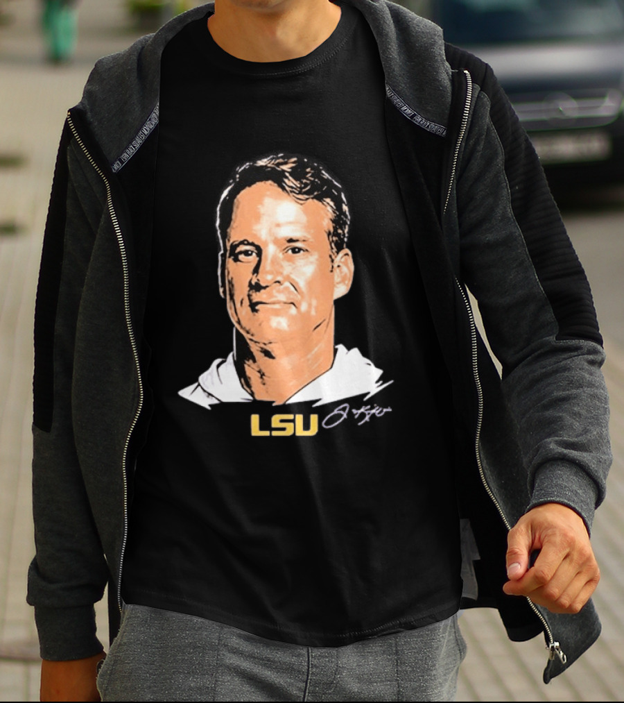 Lane Kiffin LSU Tigers Signature Big Head T-Shirt