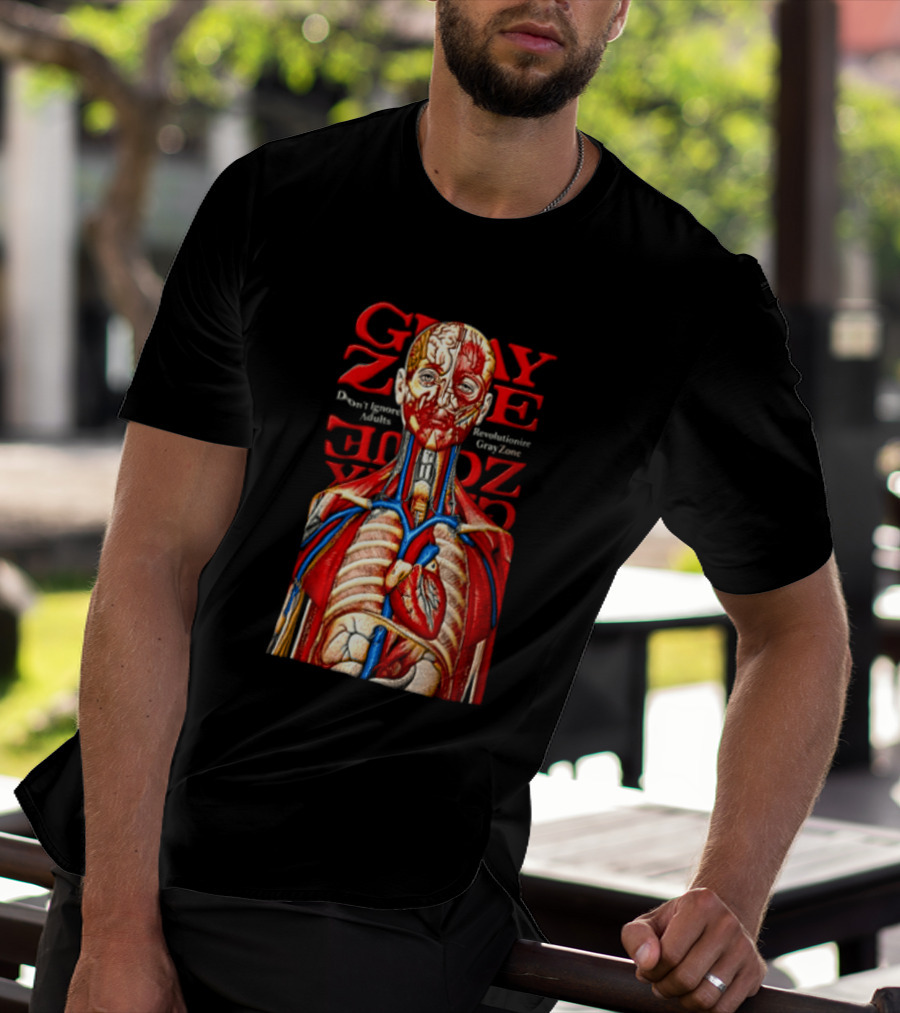 Grayzone Dont Ignore Revolutionize Anatomical Human Body Diagram T-Shirt