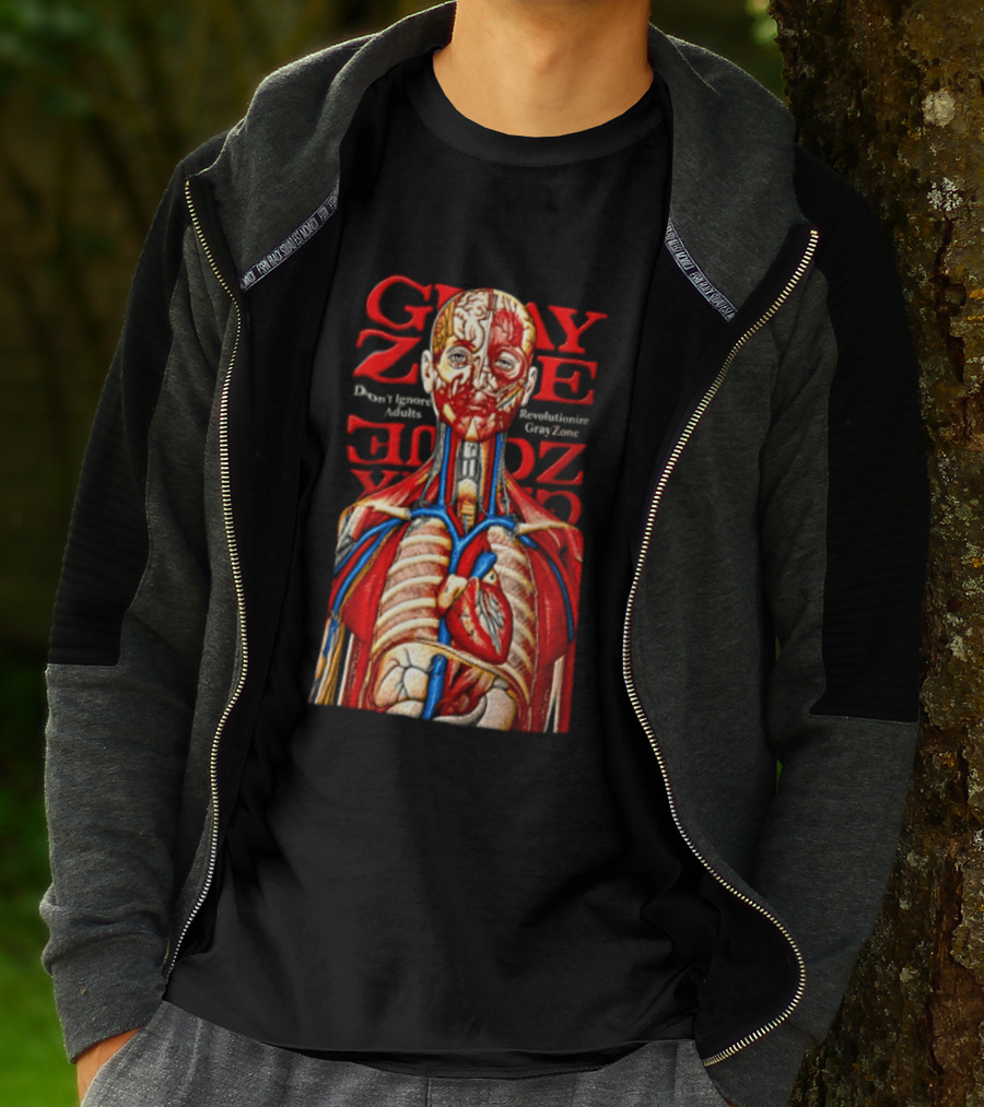 Grayzone Dont Ignore Revolutionize Anatomical Human Body Diagram T-Shirt