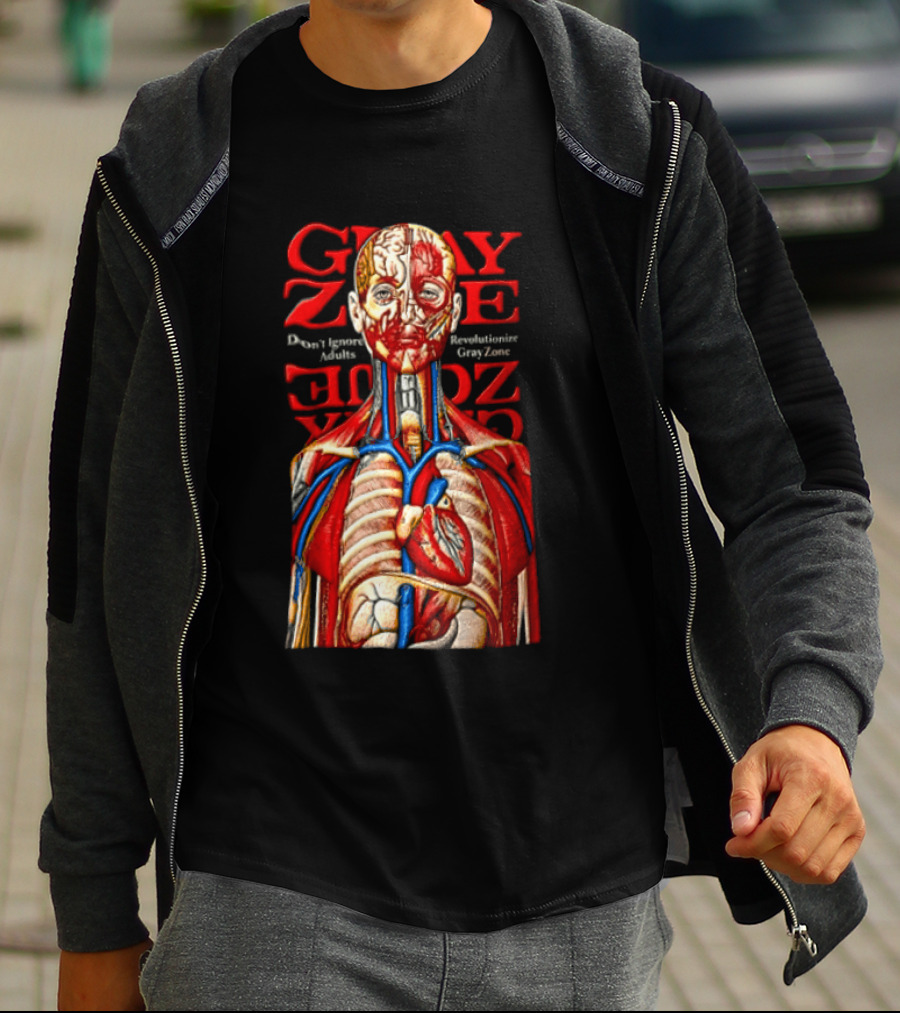 Grayzone Dont Ignore Revolutionize Anatomical Human Body Diagram T-Shirt