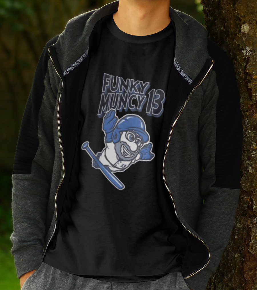 Funky Muncy 13 Baseball Cartoon T-Shirt