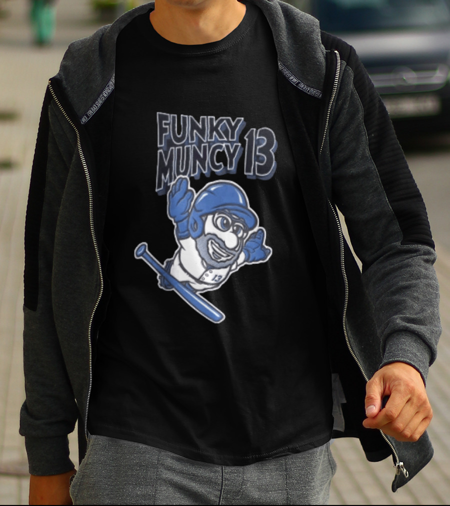 Funky Muncy 13 Baseball Cartoon T-Shirt