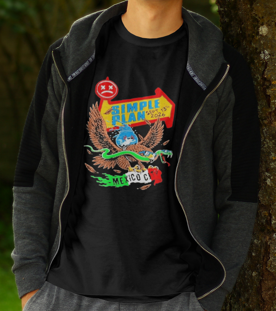 Simple Plan Vans Warped Tour Sep 13 2026 Mexico City Event T-Shirt