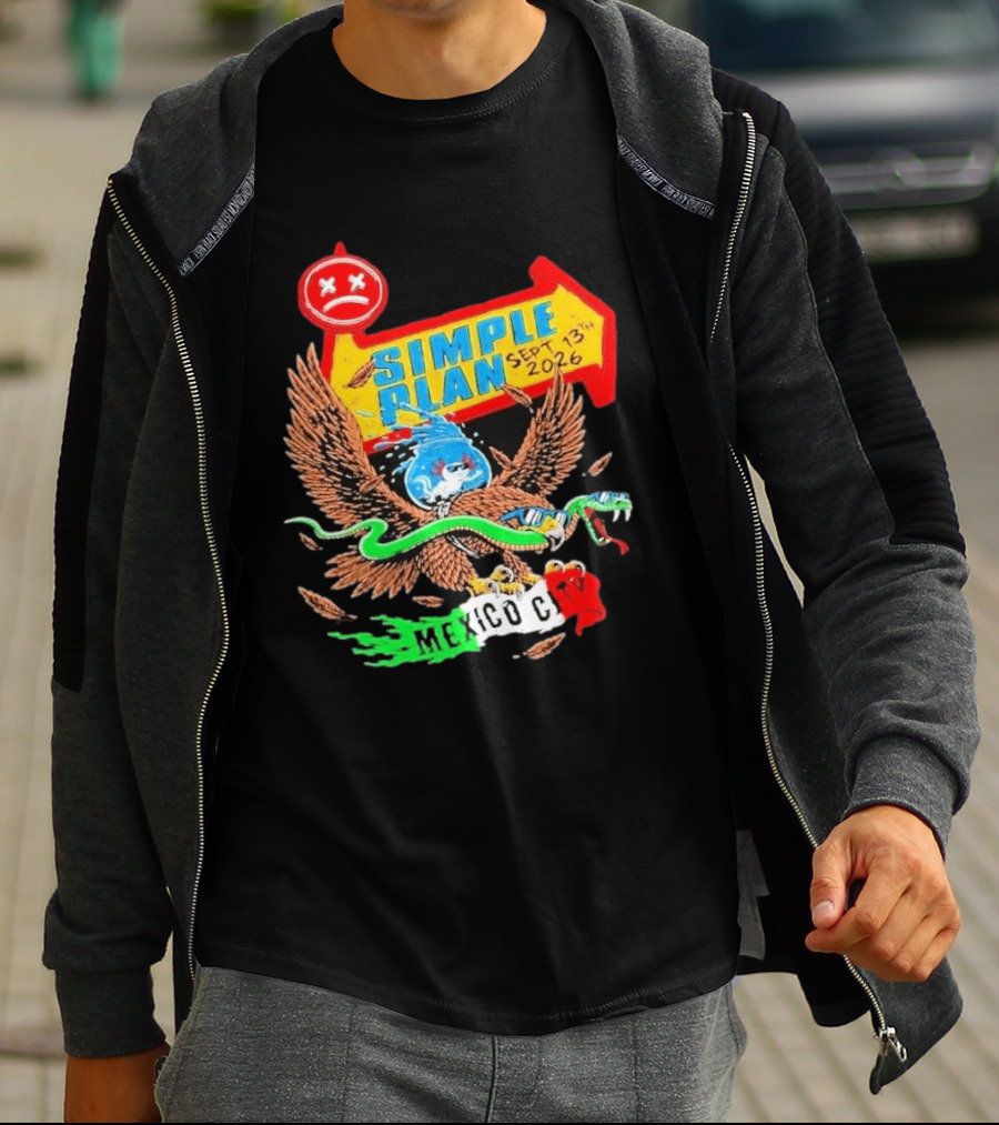 Simple Plan Vans Warped Tour Sep 13 2026 Mexico City Event T-Shirt