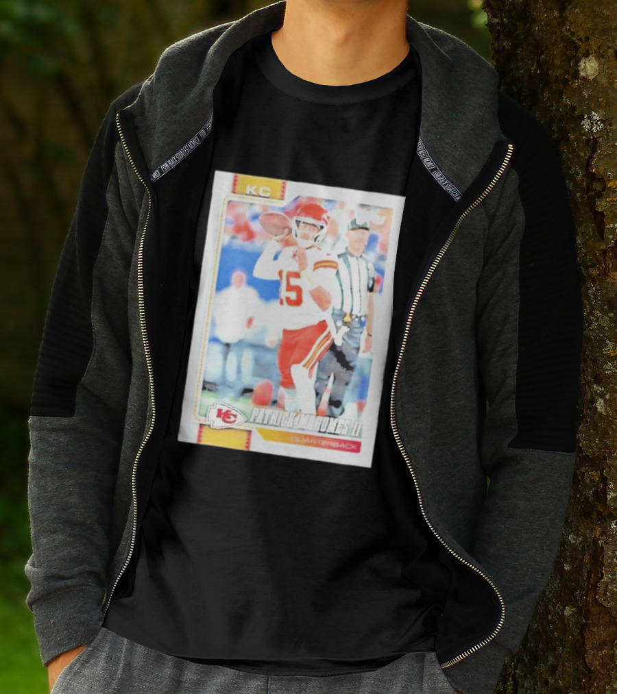 Kansas City Chiefs Patrick Mahomes II 2026 Topps Football Quarterback Trading Card T-Shirt