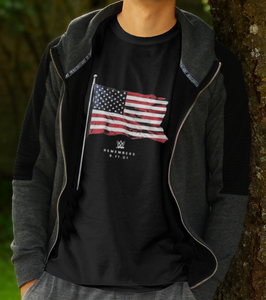 WWE Remembers 9 11 25th Anniversary American Flag 2026 T-Shirt