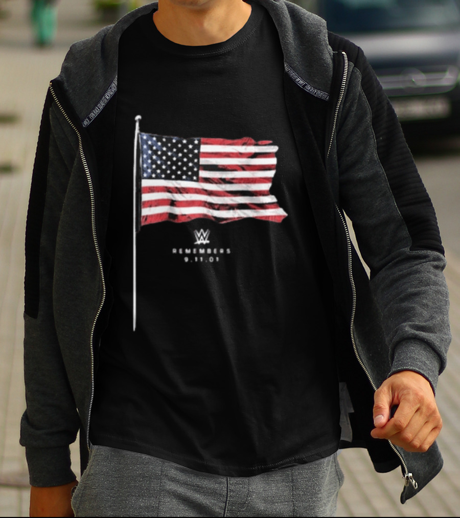WWE Remembers 9 11 25th Anniversary American Flag 2026 T-Shirt