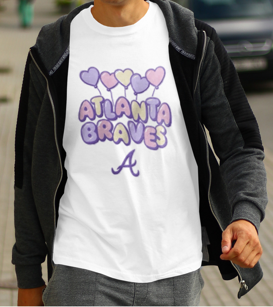 Atlanta Braves Hearts Blooper Fan T-Shirt