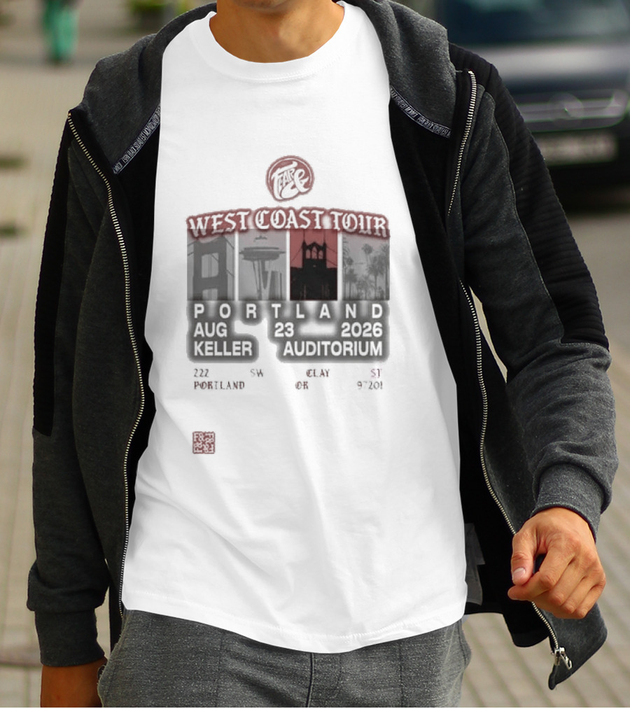 Fearandpod Portland Keller Auditorium August 26 West Coast Tour 2026 T-Shirt