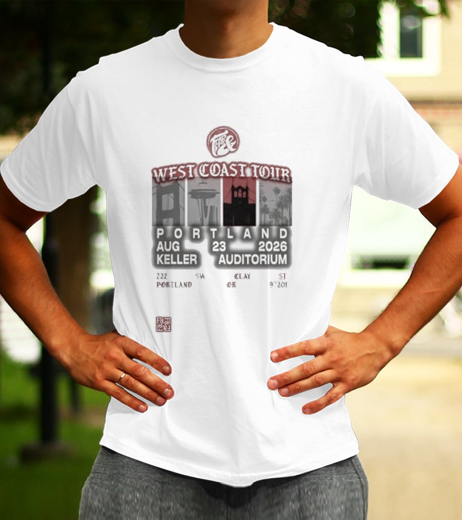 Fearandpod Portland Keller Auditorium August 26 West Coast Tour 2026 T-Shirt