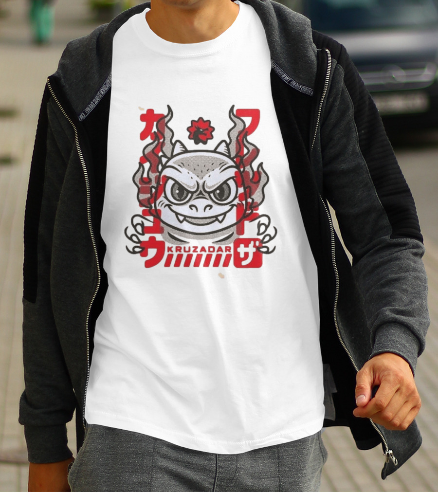 Kruzadar Kaiju Fred Red Anime Monster Japanese T-Shirt