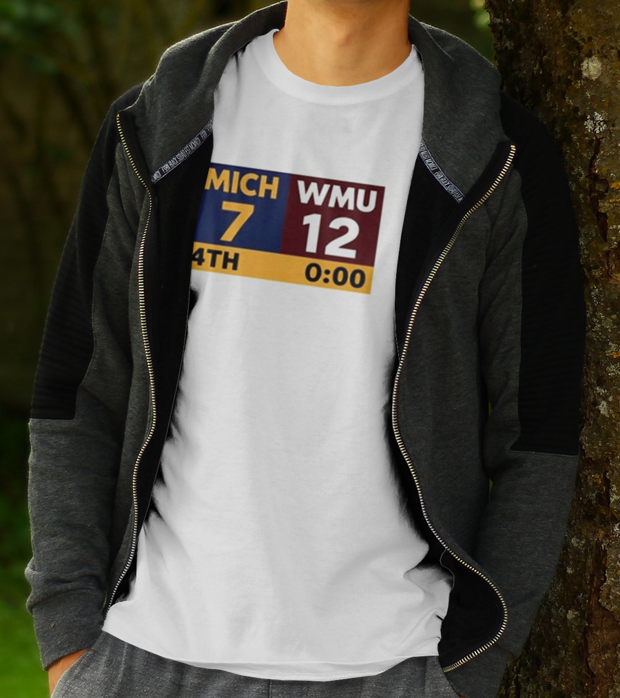 Nice Dave Portnoy Wearing MICH 7 WMU 12 4th 0:00 Michigan Miracle Comeback T-Shirt