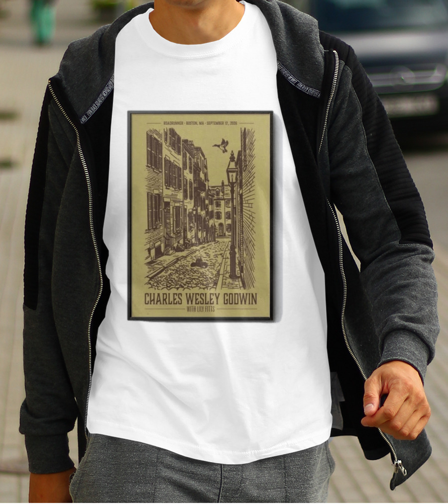 Roadrunner Boston MA September 12 2026 Charles Wesley Godwin With Lily Fitts T-Shirt
