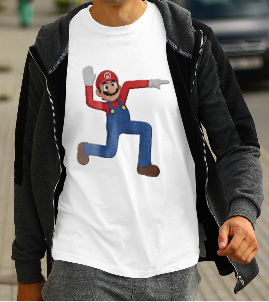 Super Mario Plumber Bent Arms And Legs Pose T-Shirt